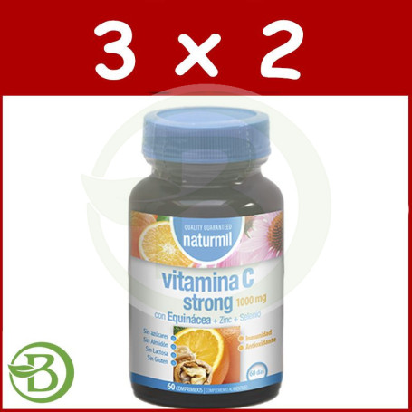 Pack 3x2 Vitamina C Strong 1000Mg 60 Comprimidos Naturmil