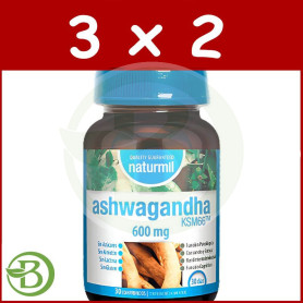 Pack 3x2 Ashwagandha 600Mg 30 Comprimidos Naturmil