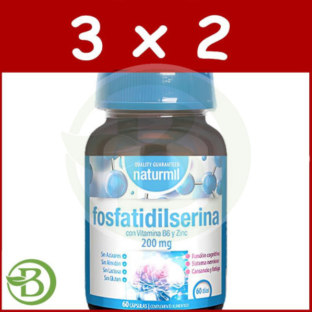 Pack 3x2 Fosfatidilserina Complex 200Mg 60 Cápsulas Naturmil