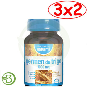 Pack 3x2 Gérmen De Trigo 1000Mg 90 Perlas Naturmil