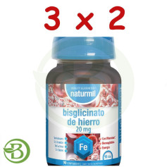 Pack 3x2 Bisglicinato De Hierro 20Mg 90 Comprimidos Naturmil