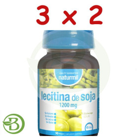 Pack 3x2 Lecitina De Soja 1200Mg 90 Perlas Naturmil