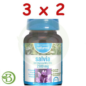 Pack 3x2 Salvia 2500Mg 60 Comprimidos Naturmil
