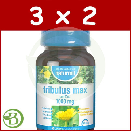 Pack 3x2 Tribulus Max 60 Cápsulas Naturmil