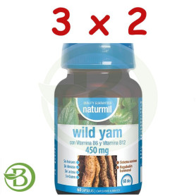 Pack 3x2 Wild Yam 450Mg 60 Cápsulas Naturmil