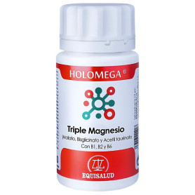 Holomega Triplo Magnésio 50 Cápsulas Equisalud