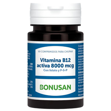 Vitamina B12 Ativa 8000mcg 60 Comprimidos Bonusan