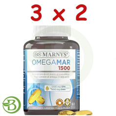 Pacote 3x2 Omegamar 1500 60 Cápsulas Marnys