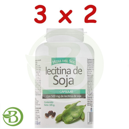 Pack 3x2 Lecitina Soja 500Mg. 250 Perlas Hijas del Sol