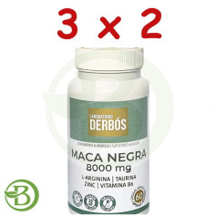 Pack 3x2 Maca Preta 8000mg 60 Cápsulas Vegetais Derbós