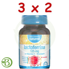 Pacote 3x2 Lactoferrina 125Mg 30 Comprimidos Naturmil