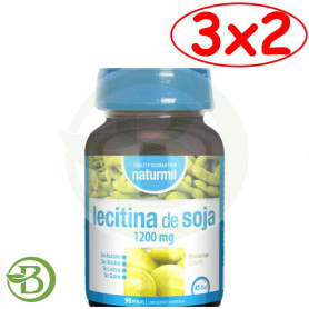 Pack 3x2 Lecitina De Soja 1200Mg 90 Perlas Naturmil