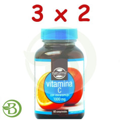Embalagem 3x2 Vitamina C 1000mg. 60 comprimidos Naturmil