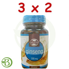 Pack 3x2 Ginseng 500Mg. 60 Cápsulas Naturmil