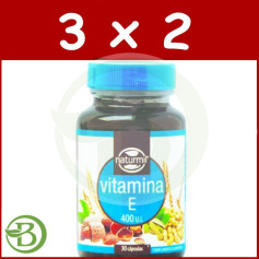 Pack 3x2 Vitamina E 400 U.I. 30 Cápsulas Naturmil