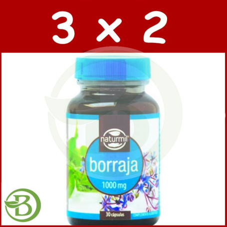 Pack 3x2 Borraja 1000Mg. 30 Perlas Naturmil