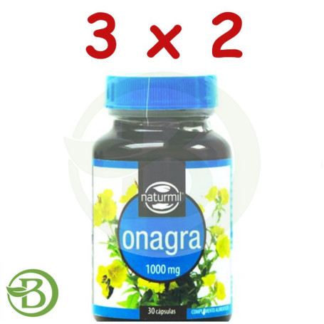 Pack 3x2 Onagra 1000Mg. 30 Cápsulas Naturmil