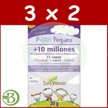 Pack 3x2 P-Max Peques 20Gr Sura Vitasan