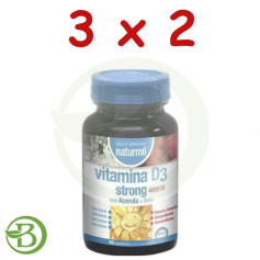 Pack 3x2 Vitamina D3 Forte 4000UI 90 Comprimidos Naturmil