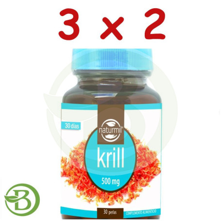 Pack 3x2 Krill NKO 30 Perlas Naturmil