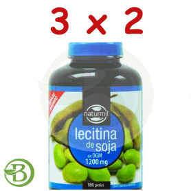Pack 3x2 Lecitina de Soja 1200Mg. 180 Perlas Naturmil