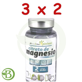 Pack 3x2 Citrato De Magnesio 60 Capsulas Pinisan