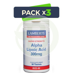 Pack 3x Ácido alfa lipóico 250Mg. Lamberts
