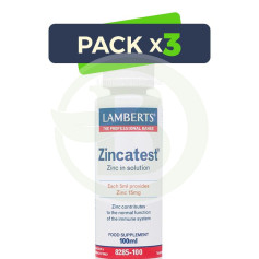Pack 3x Zincatest 100Ml. Lamberts