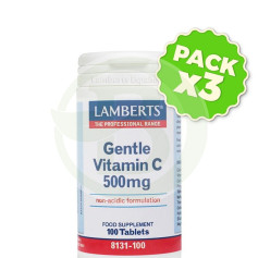 Pacote 3x Vitamina C suave Lamberts