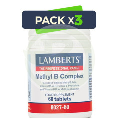 Pacote 3x Complexo de Metil B 60 Comprimidos Lamberts