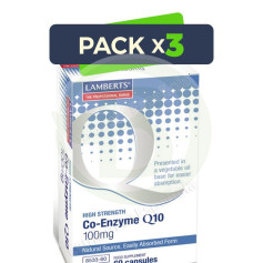 Pack 3x CoQ10 100Mg. 60 Cápsulas Lamberts
