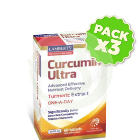 Pack 3x Cúrcuma Ultra 60 Tabletas Lamberts