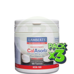 Pacote 3x Calasorb 180 Comprimidos Lamberts