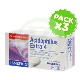 Pack 3x Acidophilus Extra 4 30 Cápsulas Lamberts