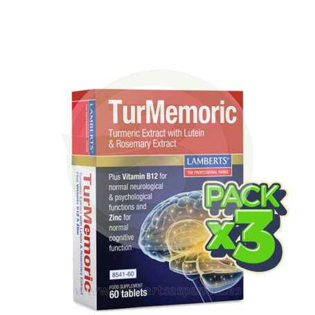 Pack 3x Turmemoric 60 Tabletas Lamberts