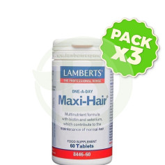 Pacote 3x Maxi Hair 60 Cápsulas Lamberts