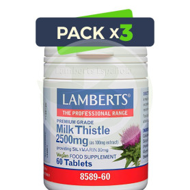 Pack 3x Cardo Mariano 2.500Mg. 60 Tabletas Lamberts