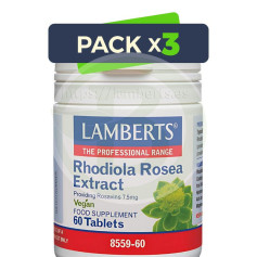 Pacote 3x Rhodiola Rosea 250Mg 60 Comprimidos Lamberts