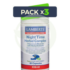 Pack 3x Night Time Herbal Complex 60 Cápsulas Lamberts