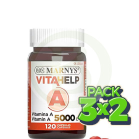 Pack 3x2 Vitahelp Vitamina a 5000Ui 120 Perlas Marnys