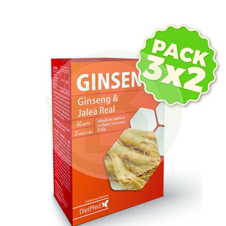 Pack 3x2 Ginsenol 60 Cápsulas Dietmed