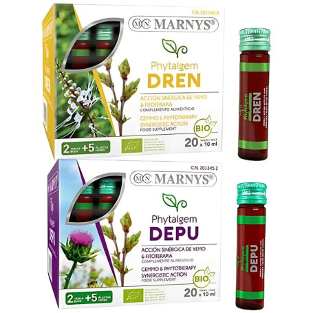 Pacote Phytalgem Dren Bio + Phytalgem Depu Bio Marnys