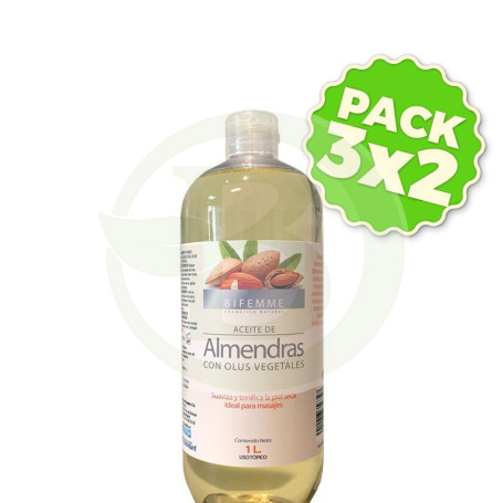 Pack 3x2 Aceite Almendras Dulces 1Lt. Bifemme