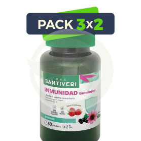 Pack 3x2 Inmunidad Gummies 60 Gominolas Masticables Santiveri