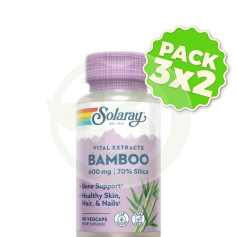Pacote 3x2 Bambu 300Mg. 60 Cápsulas Solaray