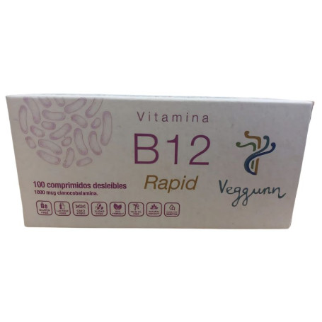 Vitamina B12 Rapid 1000mcg 100 comprimidos Veggunn
