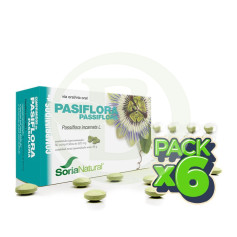 Pacote com 6 comprimidos de Passiflora 60 comprimidos Soria Natural