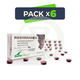 Pack 6x Resverasor Antioxidante compr. Soria Natural