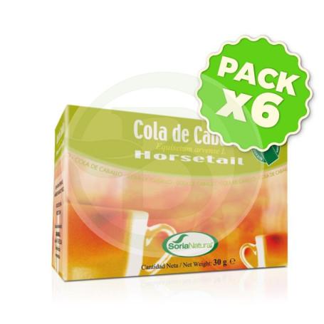 Pack 6x Infusiones de Cola de Caballo 20 Filtros Soria Natural