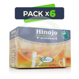 Pack 6x Infusiones de Hinojo 20 Filtros Soria Natural